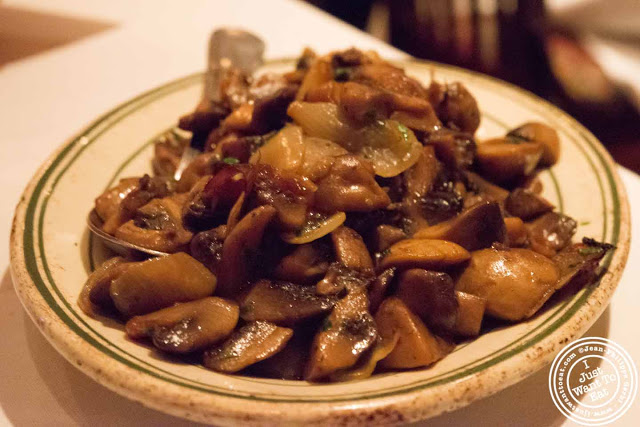 Image of Sauteed mushrooms at Ben and Jack's steakhouse in Murray Hill NYC, New York
