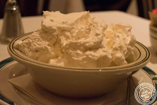 Image of Whipped cream at Ben and Jack's steakhouse in Murray Hill NYC, New York