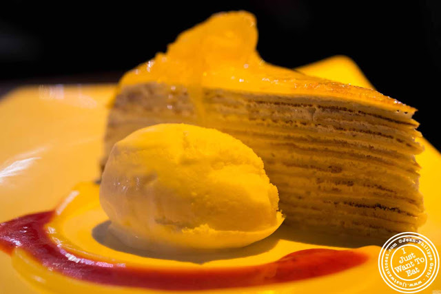 Image of Lemon mille crepes cake at Ember Room from Chef Kittichai in NYC, New York