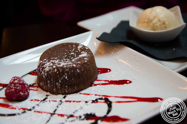 Image of Chocolate molten cake at Ayza Wine and Chocolate Bar in NYC, New York