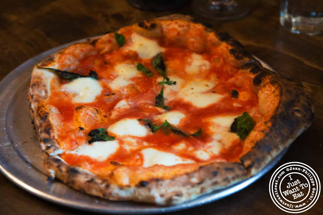 Image of Margherita pizza at San Matteo Pizza and Expresso Bar in NYC, New York