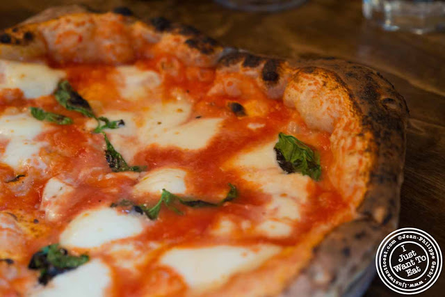 Image of Margherita pizza at San Matteo Pizza and Expresso Bar in NYC, New York