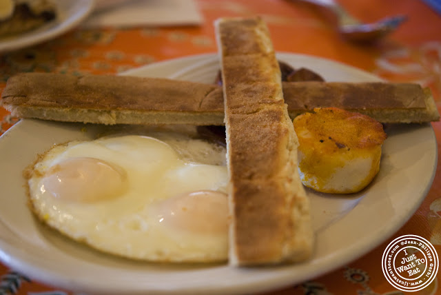Image of eggs and chorizo, ham at Zafra's in Hoboken, NJ