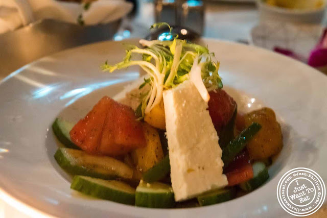 Image of Greek salad at Thalassa Greek restaurant in Tribeca NYC, New York