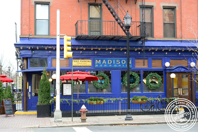 Image of the Entrance of the Madison Bar and Grill in Hoboken, NJ