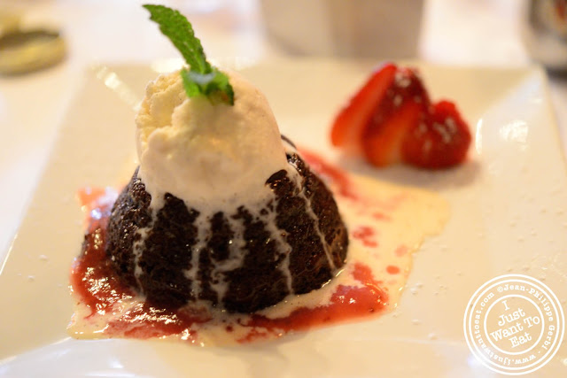 Image of the Chocolate molten cake at the Madison Bar and Grill in Hoboken, NJ