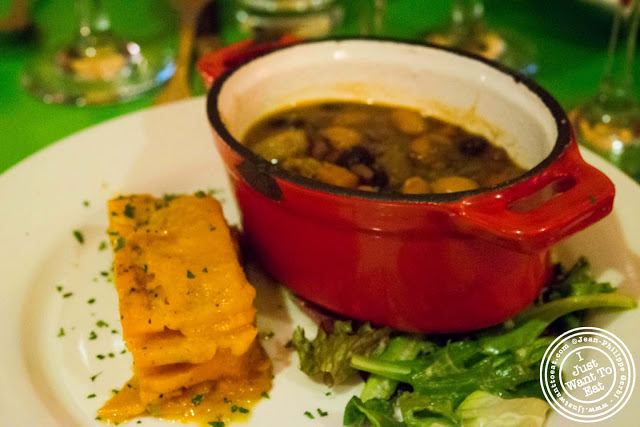 Image of Vegetarian cassoulet and yam cake at Table Verte in the East Village, NYC, New York