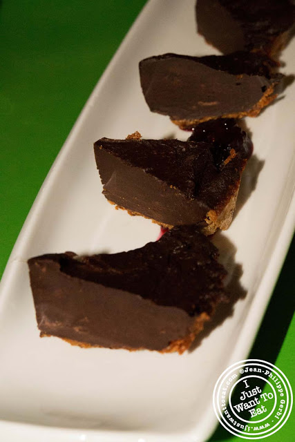 Image of Vegetarian and Gluten free chocolate tart at Table Verte in the East Village, NYC, New York