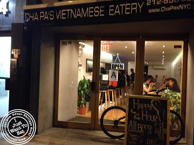 Image of Entrance of Chapas Vietnamese eatery in NYC, New York