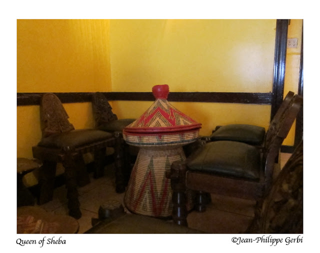 Image of the Inside of Queen of Sheba Ethiopian restaurant in NYC, New York
