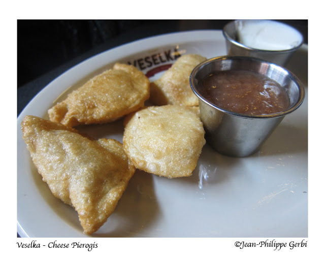 Image of Cheese pierogis at Veselka in the East Village NYC, New York