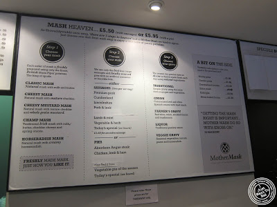 Image of Menu of Mother Mash in London, England