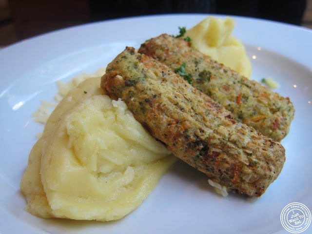 Image of Cheesy mash with veggie sausages at Mother Mash in London, England