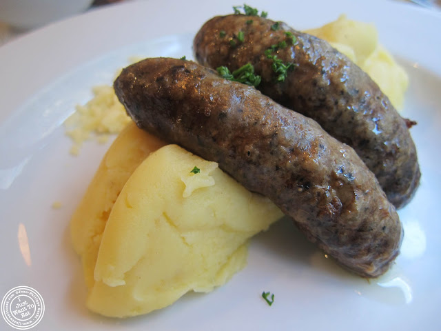 Image of Cheesy mash with lamb and mint sausages at Mother Mash in London, England