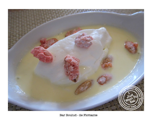 Image of Ile flottante or floating island at Bar Boulud in NYC, New York