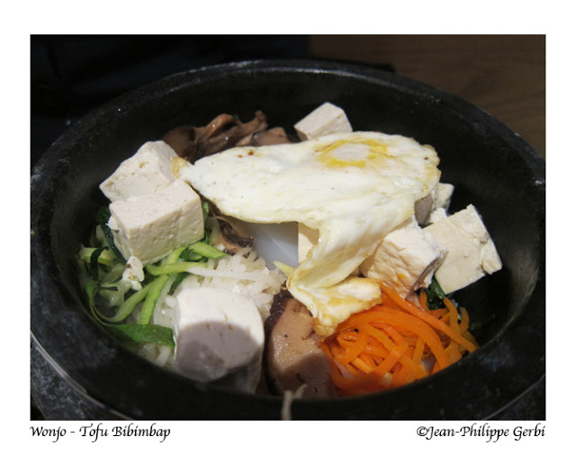 Image of Tofu Bibimbap at Wonjo Korean Restaurant in Koreatown NYC, New York