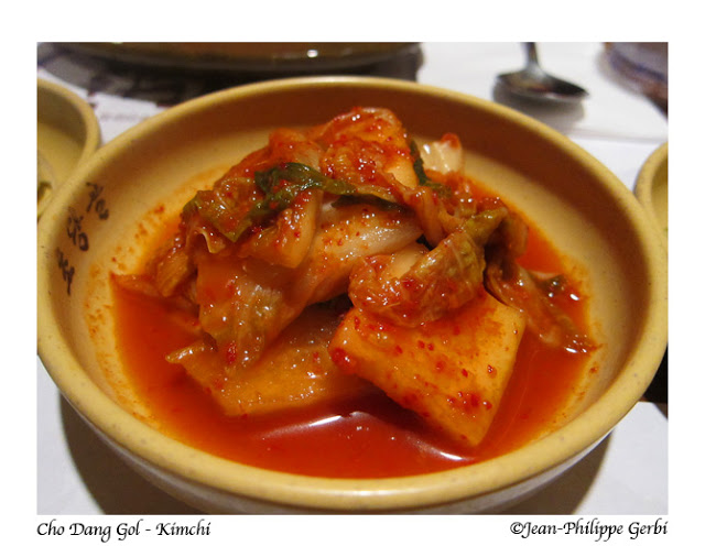 Image of Kimchi at Cho Dang Gol Korean restaurant in NYC, New York