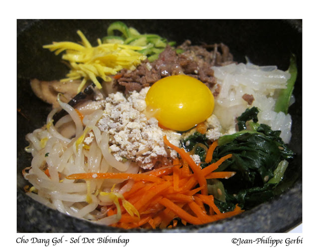 Image of Dol Sot Bibimbap at Cho Dang Gol Korean restaurant in NYC, New York