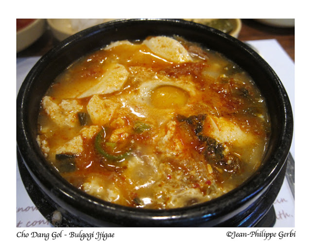 Image of Bulgogi Jiggae at Cho Dang Gol Korean restaurant in NYC, New York