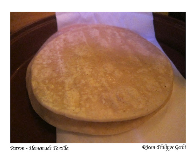 Image of Homemade tortilla at Patron Mexican Grill in NYC, New York