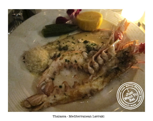 Image of Lavraki or branzino at Thalassa Greek Restaurant in Tribeca, NYC, New York