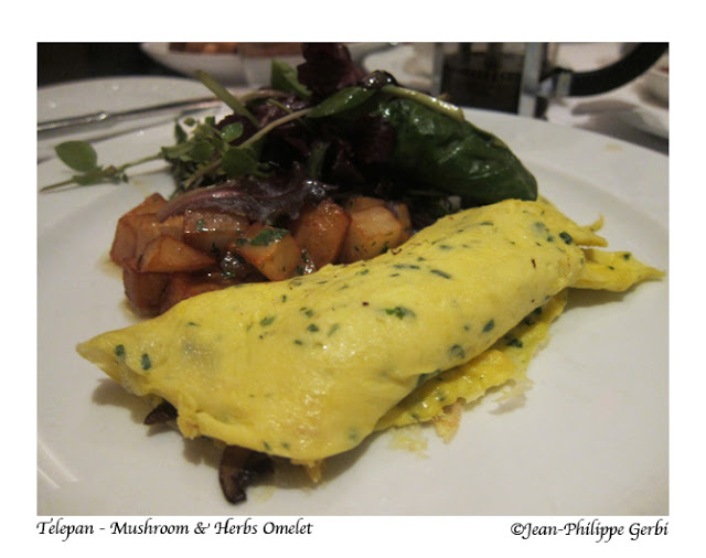 Image of Mushrooms and herbs omelet at Telepan on the UES in NYC, New York