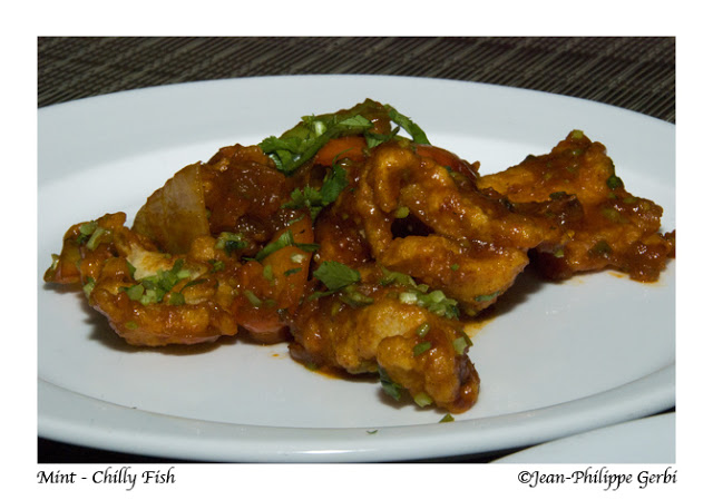 Image of Chilly fish at Mint Indian restaurant in NYC, New York