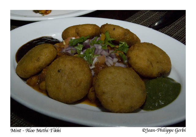 Image of Aloo Methi Tikki at Mint Indian restaurant in NYC, New York