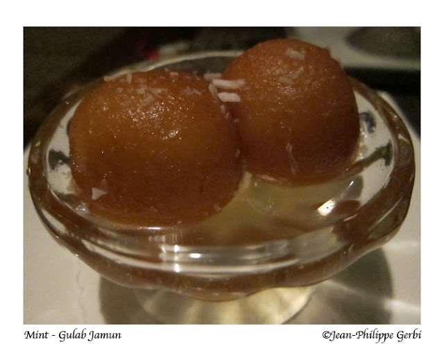 Image of Gulab Jamun at Mint Indian restaurant in NYC, New York