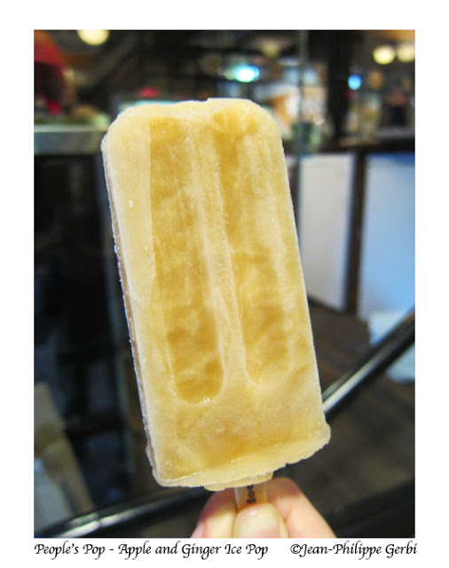 Image of Apple and Ginger popsicle at People's Pop at Chelsea Market in NYC, New York