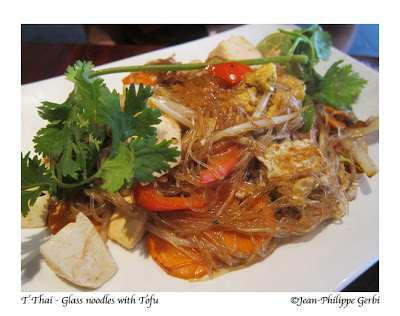 Image of Glass noodles with tofu at T Thai restaurant in Hoboken, New Jersey NJ