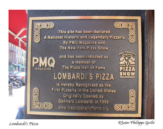 Image of the Sign about Lombardi's Pizza in NYC, New York - the oldest pizzeria in the US