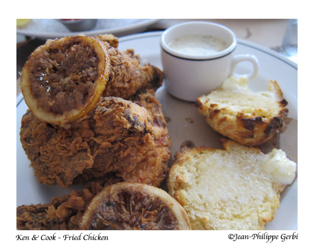 Image of Fried chicken and biscuits at Ken and Cook in Nolita NYC, New York