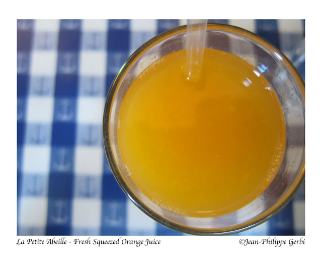 Image of Orange juice at La Petite Abeille in the West Village NYC, New York