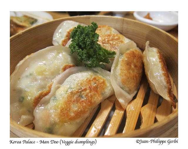Image of Veggie dumplings at Korea Palace restaurant Midtown East NYC, New York