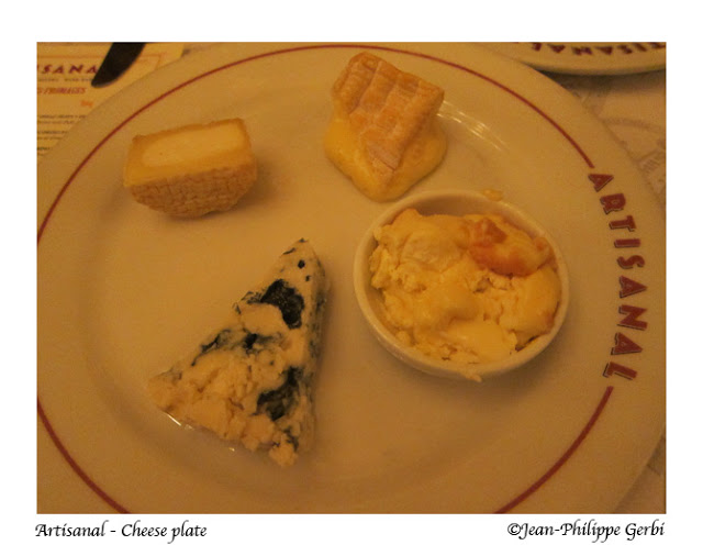 Image of Cheese plate at Artisanal Bistro and Fromagerie restaurant in NYC, New York