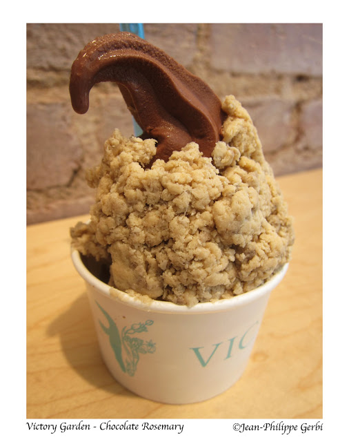 Image of Chocolate rosemary ice cream at Victory Garden ice cream in West Village NYC, New York