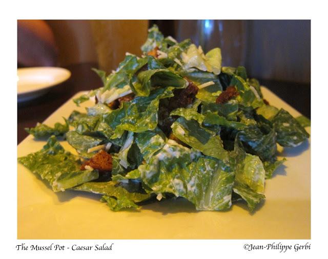 Image of Caesar salad at The Mussel Pot in Greenwich Village NYC, New York