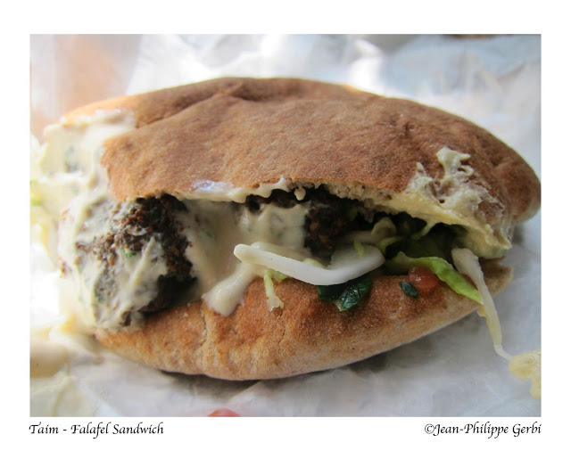Image of Falafel sandwich at Taim in NYC, New York