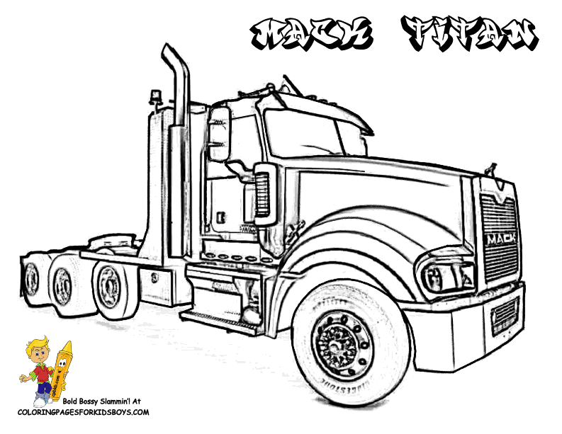 Big Truck Coloring Pages To Print 4