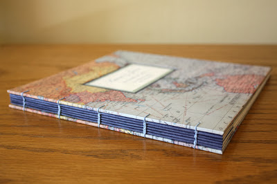 map book for international wedding by linenlaid&felt in Nashville