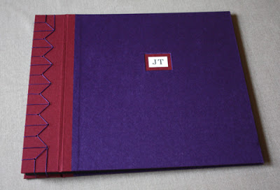 Purple handmade book for men