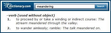 MeanderingDICT